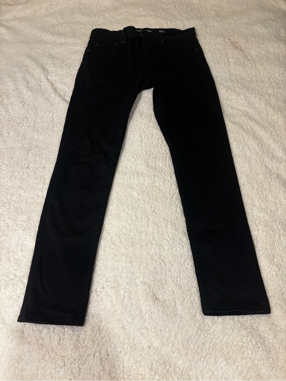 Black Slim Straight Pants1852